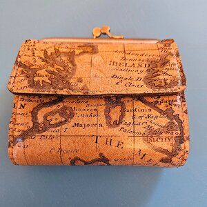 PATRICIA NASH ASTOR LEATHER WALLET EUROPEAN MAP